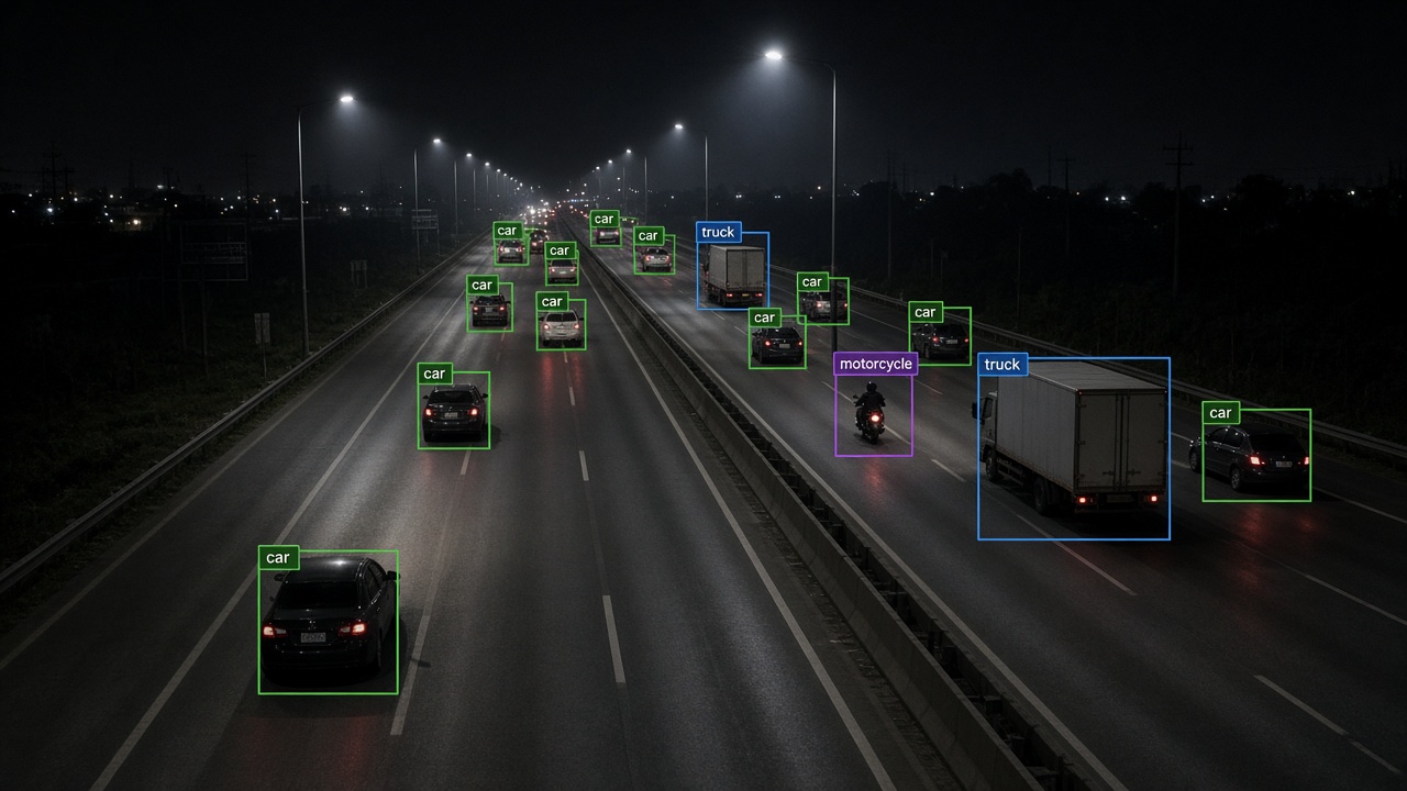 Multi-class vehicle detection on night roadway cameras