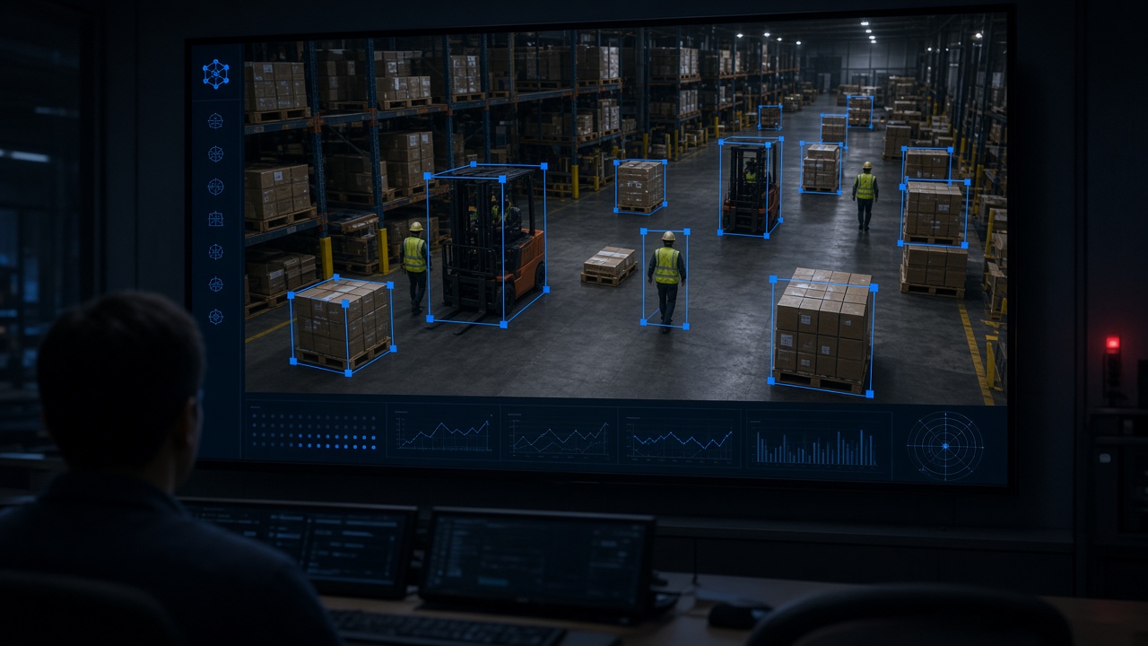 AI object detection and classification on warehouse camera feeds