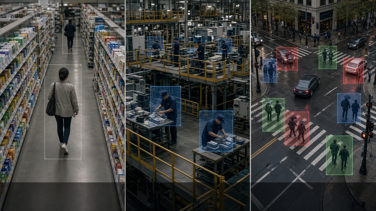 Video analytics spans retail, industry, and city corridors