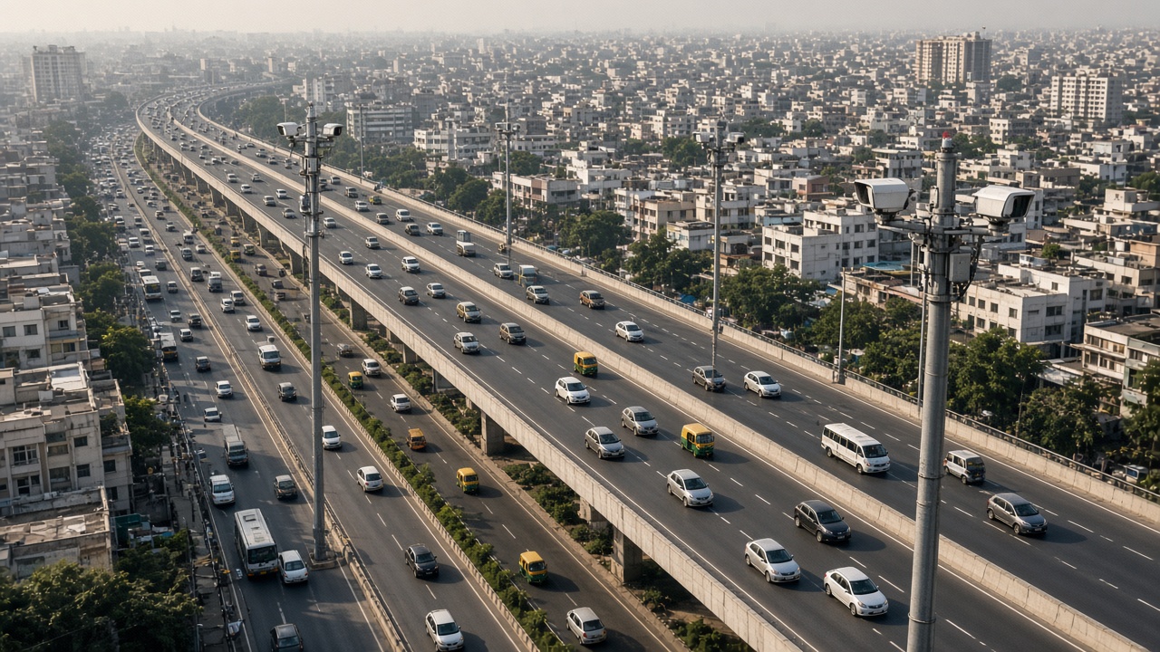 Multi-camera network along GD Naidu Flyover