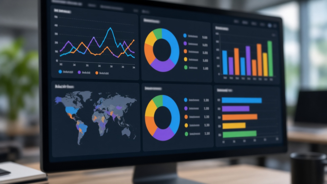 Analytics dashboard showing performance charts and KPIs