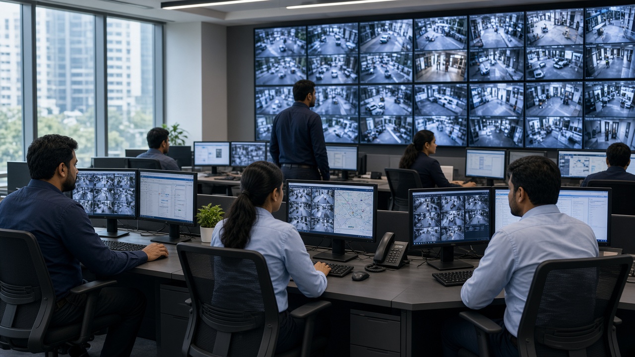 Active video surveillance command centre in an enterprise setting