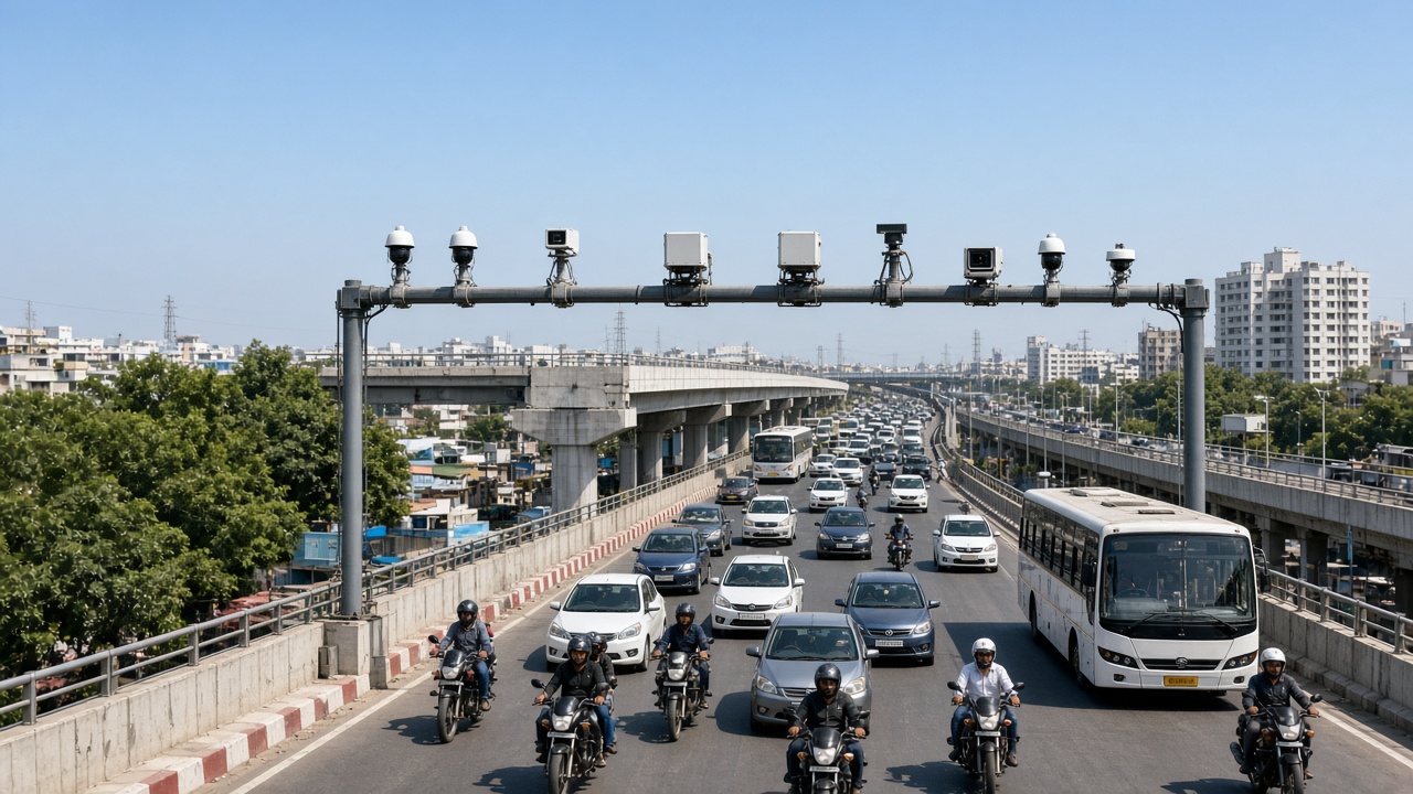 Traffic violation video analytics on flyover