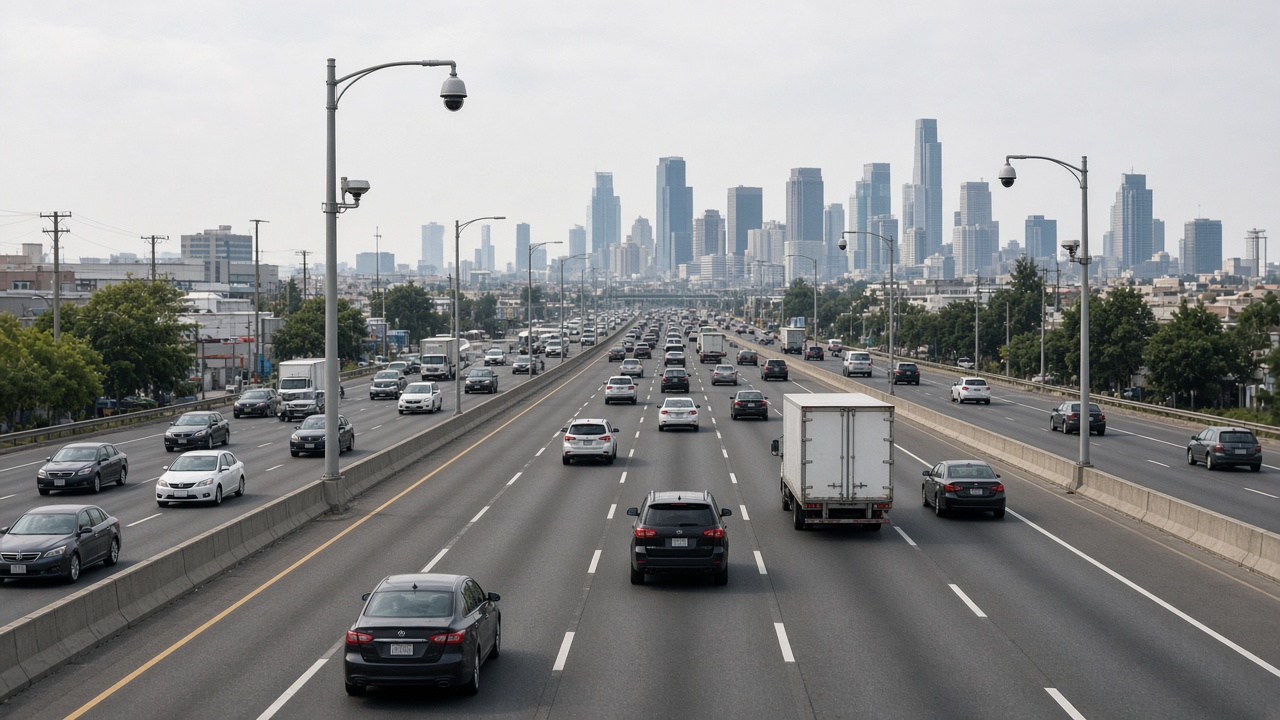 Traffic cameras and AI ANPR monitoring